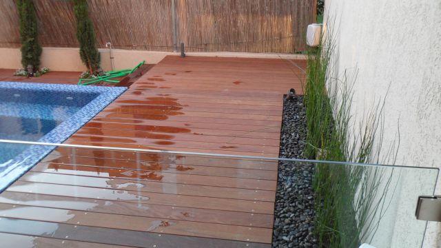 קטע גינון במשטח הדק.