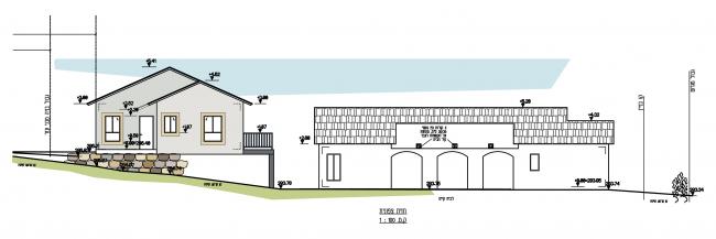 חזית צפונית - מבט על מיקום הבית במגרש