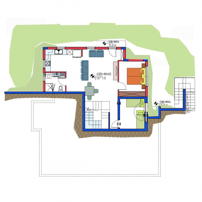 תוכנית קומת מרתף - ווילה בנטע מרשם