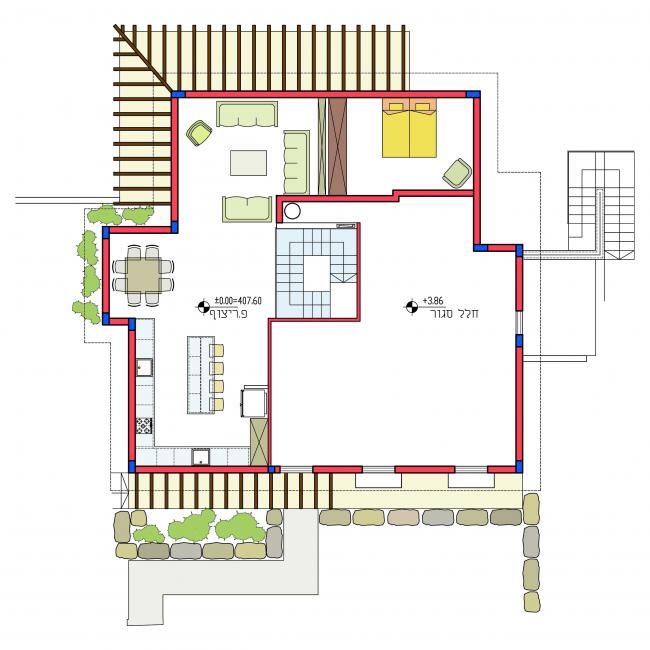 תוכנית קומת גלריה - בית ארץ ישראלי