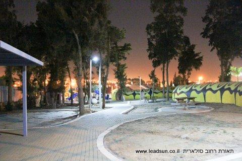 תאורה סולארית בגן המשאלות