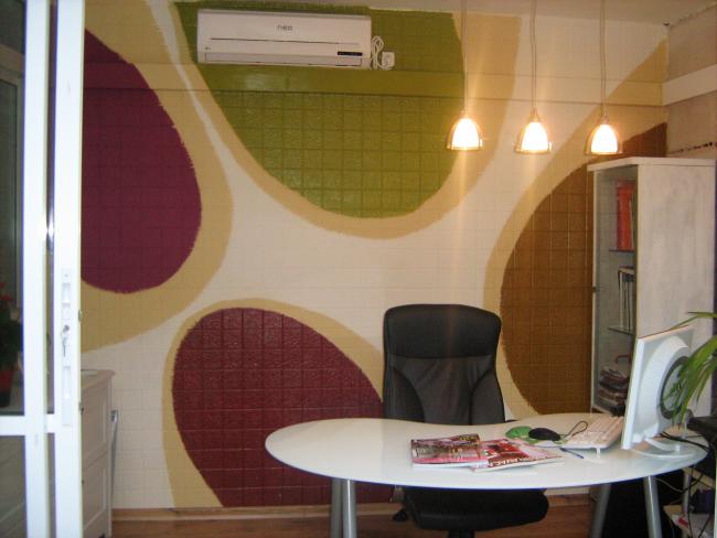 קיר חוץ שנצבע 