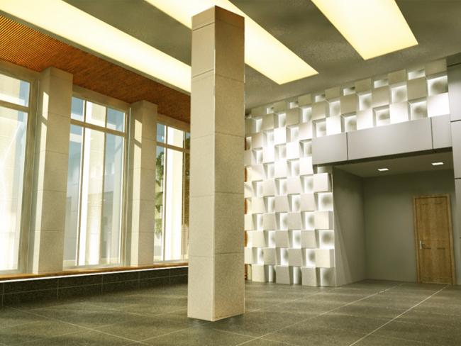 עיצוב לובי קונספט 2 - מודרני