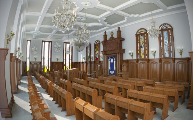 מבט פנים בית כנסת ראשי 2