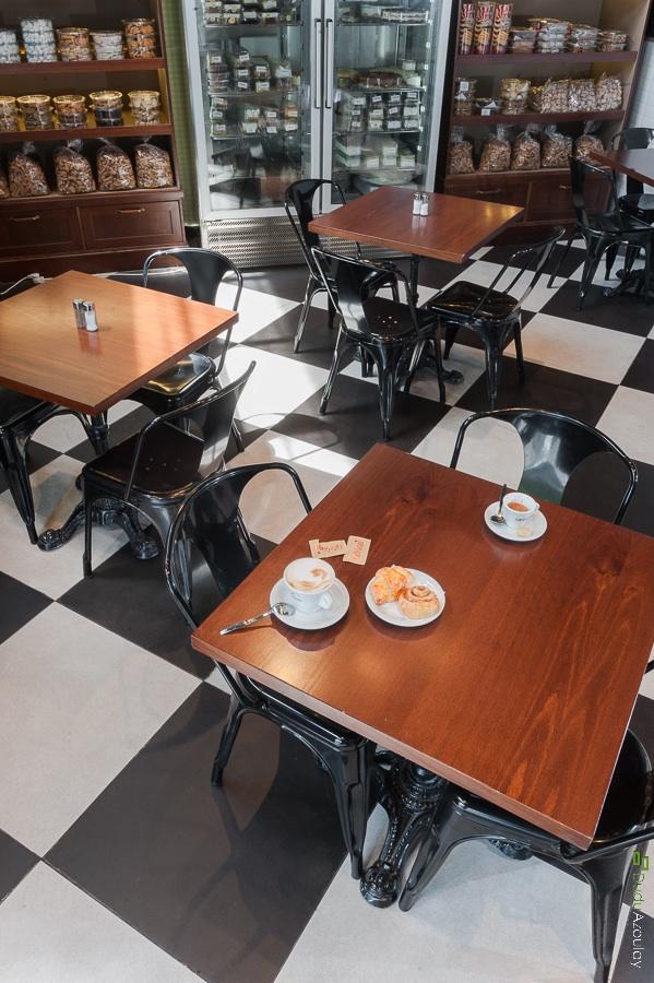 עיצוב פנים מאפיה ובית קפה הרמן