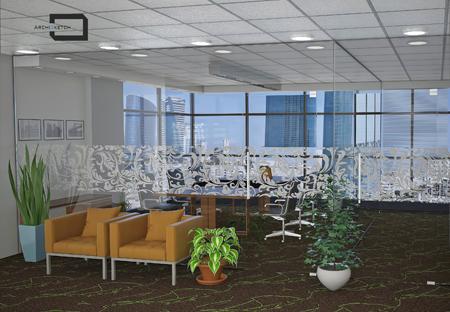 הדמיית פנים לבניין משרדים. חברת דקר בניין והנדסה