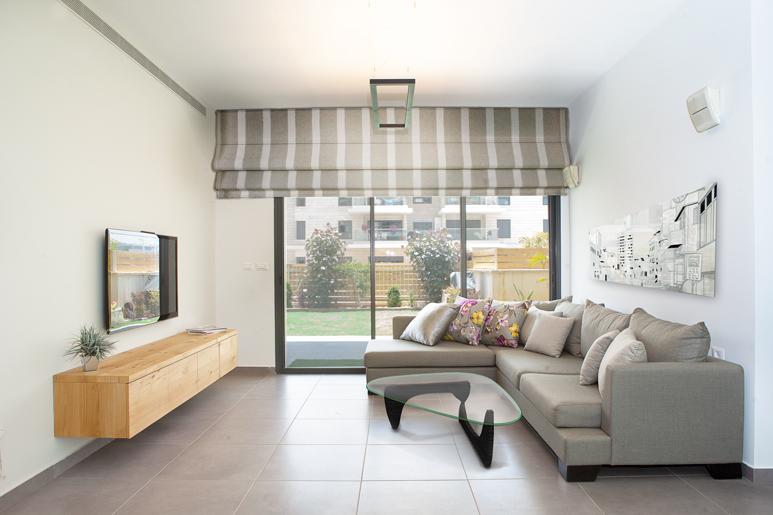 עיצוב דירת קבלן - עיצוב סלון