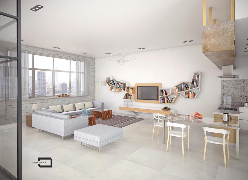 דירת סטודיו אורבנית