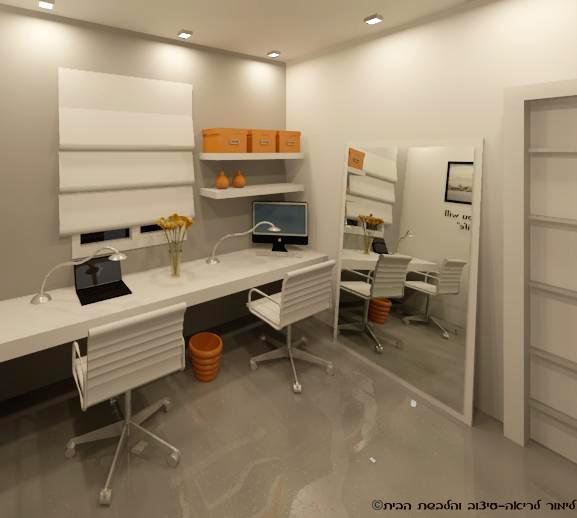 עיצוב פנים והום סטיילינג לחדר עבודה