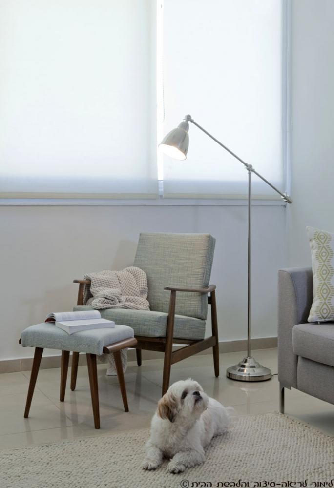 עיצוב דירה בצפון תל-אביב; חדר המגורים