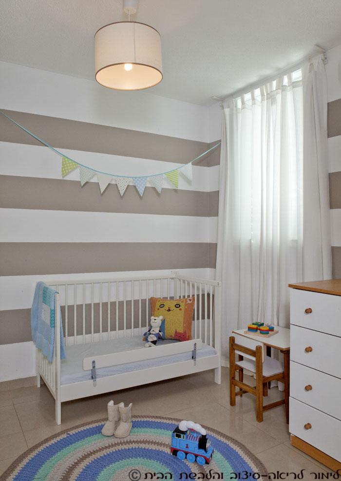 עיצוב דירה בצפון תל-אביב; חדר השינה של הפעוט