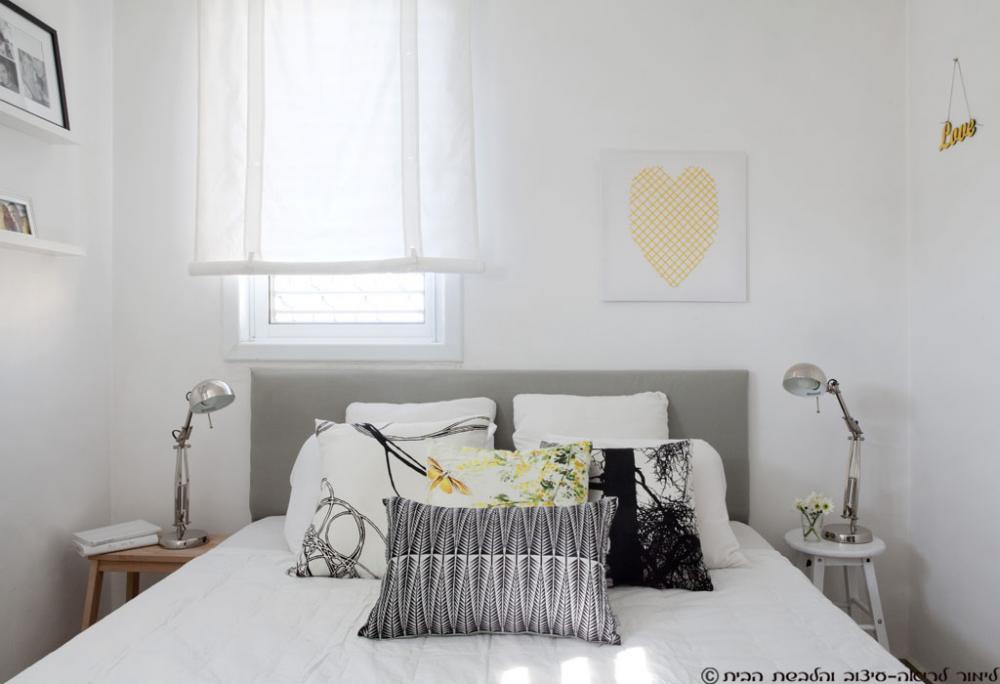 עיצוב דירה בצפון תל-אביב; חדר שינה הורים