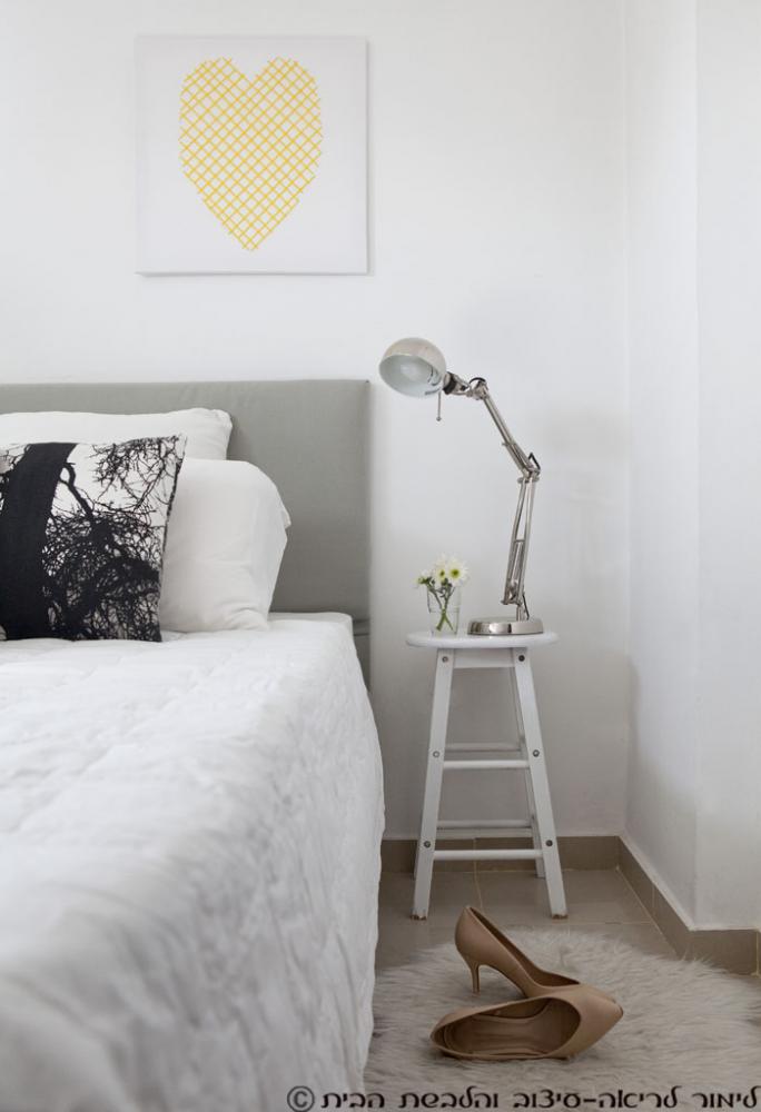עיצוב דירה בצפון תל-אביב; חדר שינה הורים