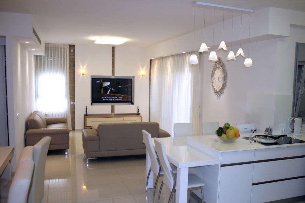 עיצוב סלון בדירת יוקרה