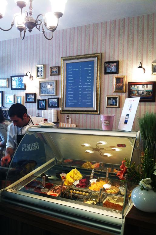 עיצוב גלידריה בסגנון איטלקי בתל אביב