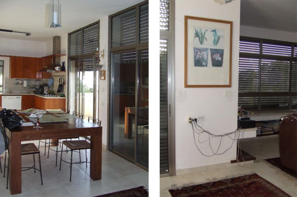 מבט אל פינת האוכל-לפני השיפוץ