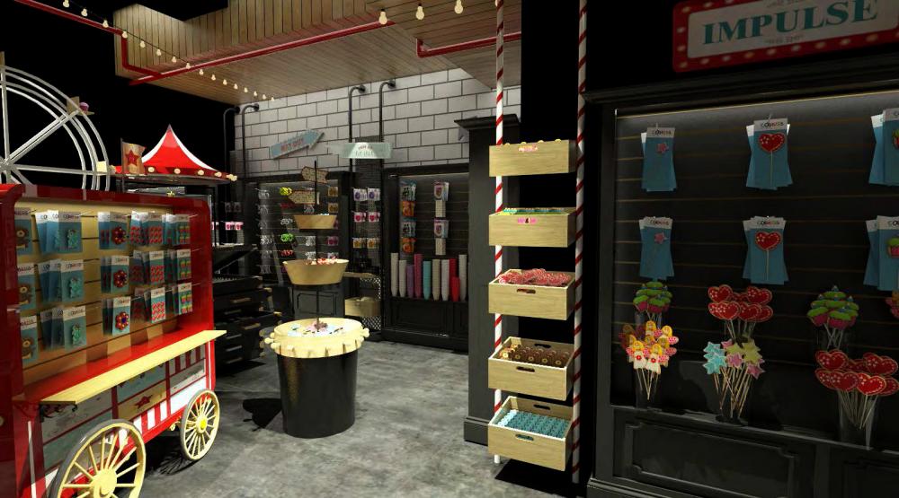 עיצוב חנות בקונספט של קרקס