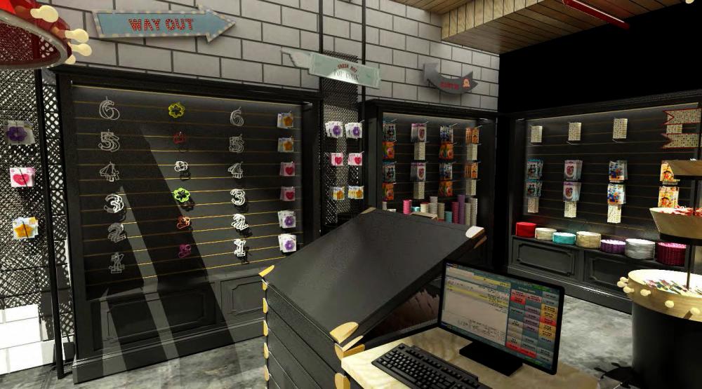 עיצוב חנות בוטיק בסגנון תעשייתי