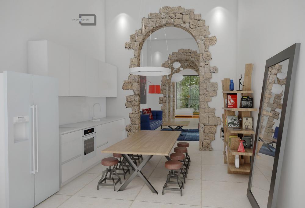 דירת סטודיו אקלקטית