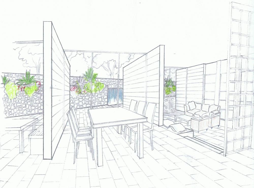 סקיצה בשלב התכנון הראשוני