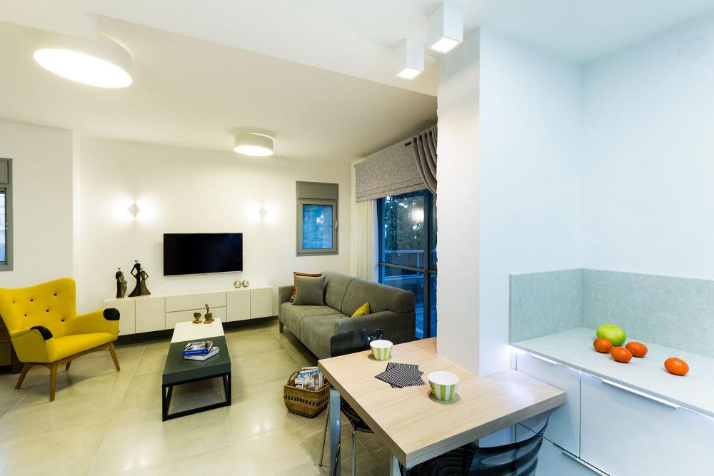 מבט מהמטבח לסלון