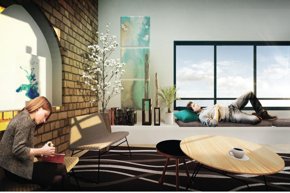 מבט אל פנים הבית