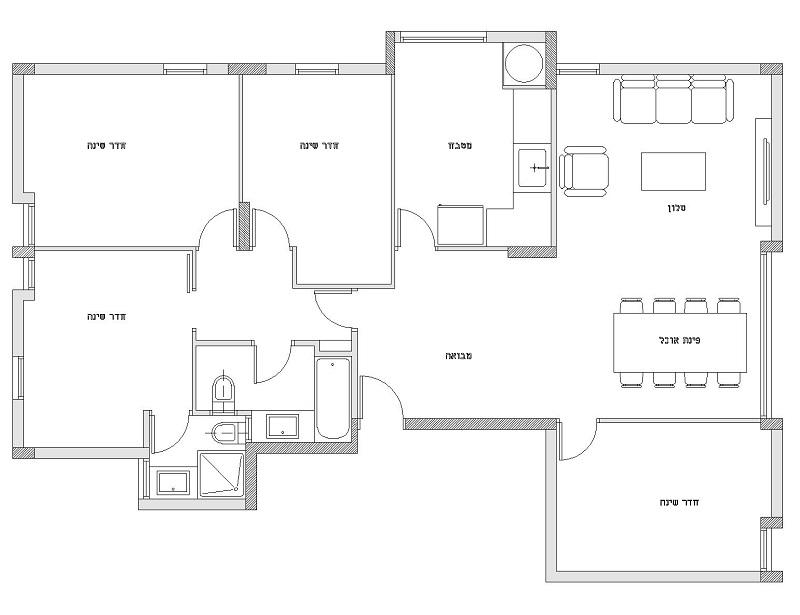 תוכנית לפני השיפוץ