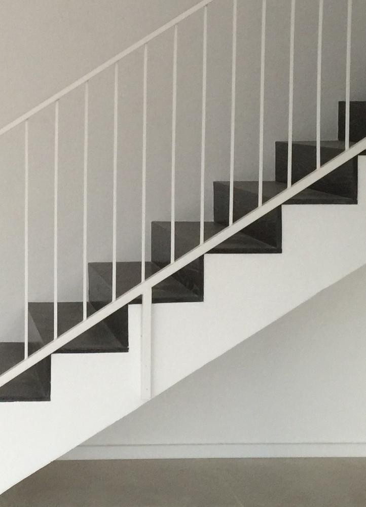 מדרגות פנים בחיפוי עץ כהה