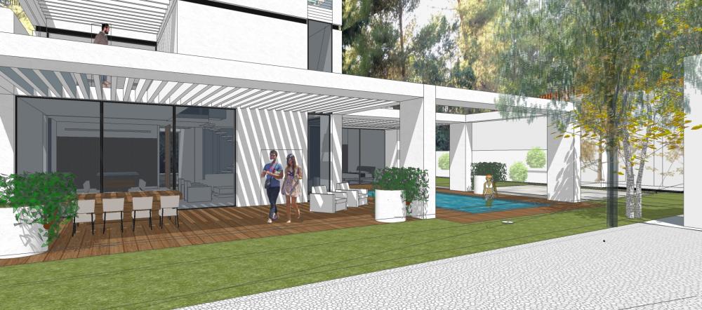 מבט אל חצר הבית