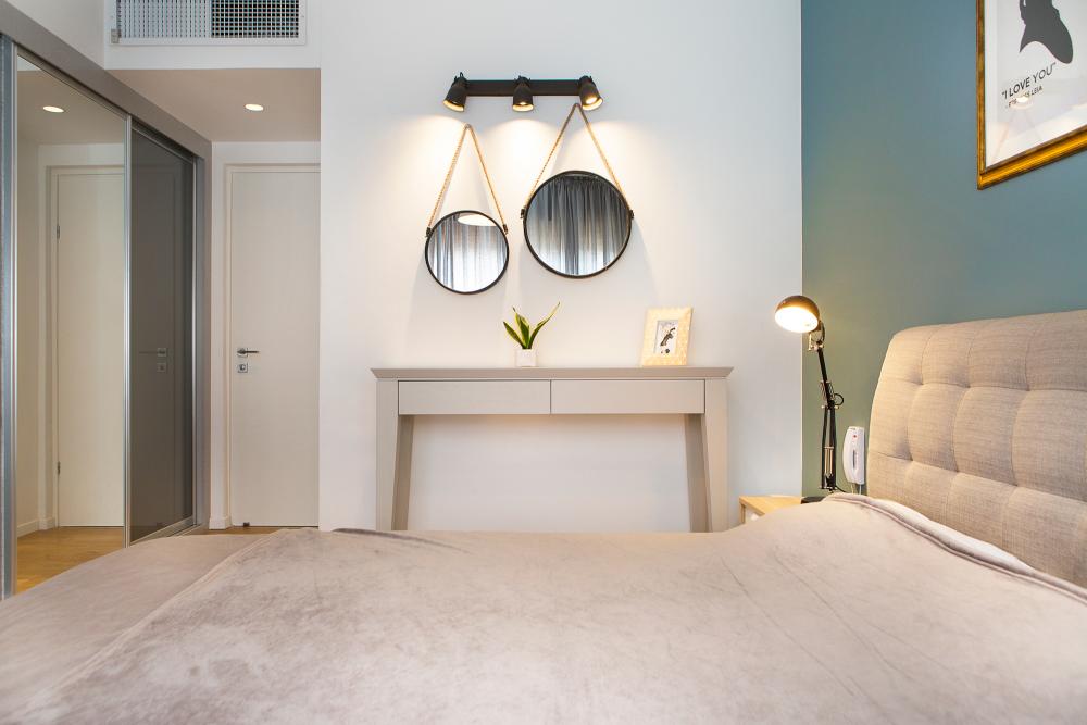 עיצוב חדר שינה הורים בדירת קבלן