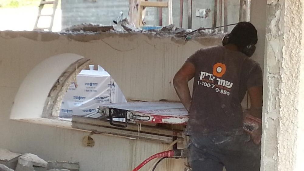 ניסור קיר בטון בבית פרטי תמונה שניה