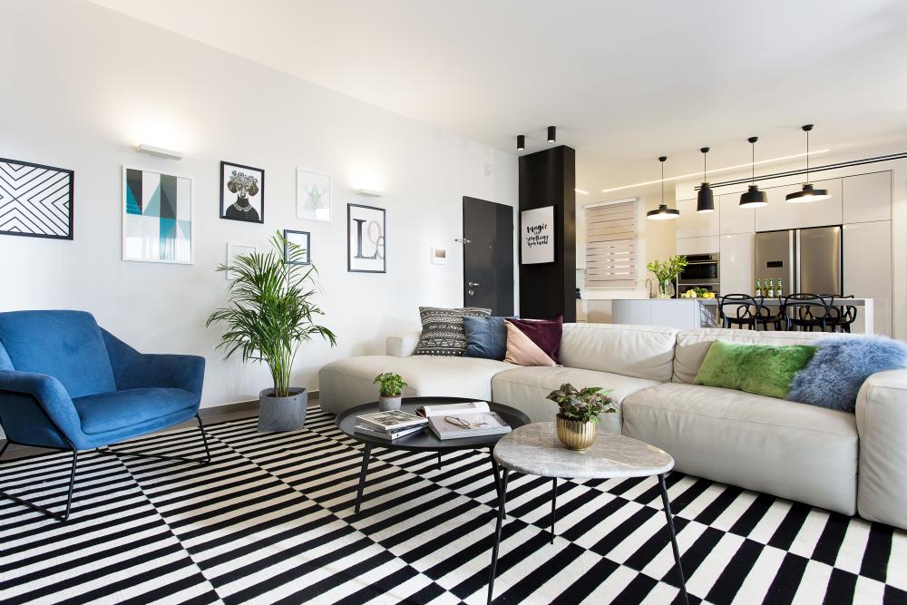 עיצוב דירת קבלן חלל מגורים