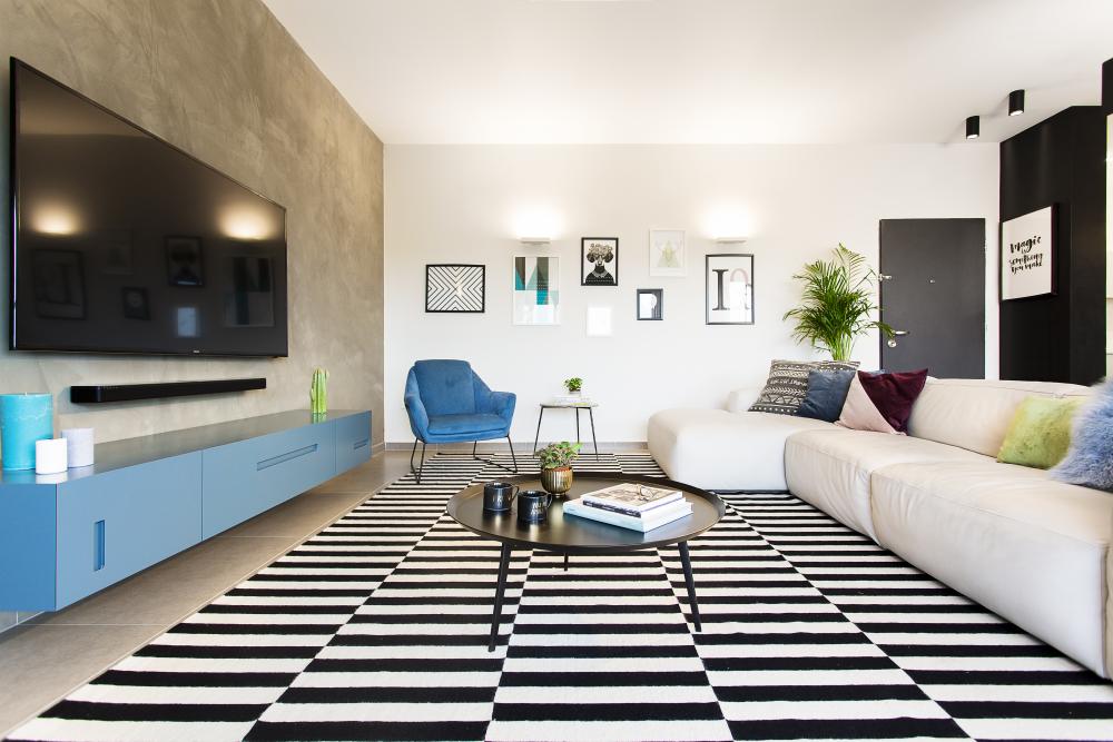 עיצוב דירת קבלן חלל מגורים