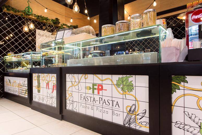 עיצוב דלפק מכירה פיצה ופסטה